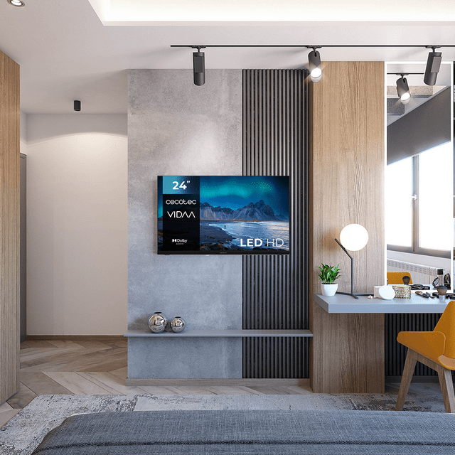 Cecotec A5 Series ALH50024 Televisión LED 24” Con Resolución HD Con Sistema Dolby Smart TV VIDAA WiFi Integrado Salida De Auriculares 3 HDMI Y 2 USB. Televisión LED 24”