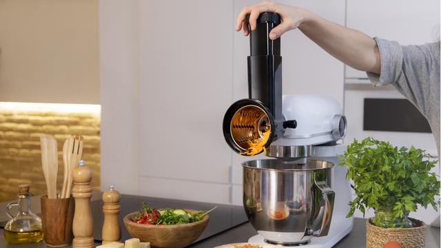 Cecotec Accesorio Para Amasadora Twist&Fusion Salad. 3 Tambores Intercambiables Ideal Para Cortar Rallar Y Rebanar Verduras Acero Inoxidable Compatible Con La Gama De Amasadoras Twist&Fusion Accesorio Amasadora