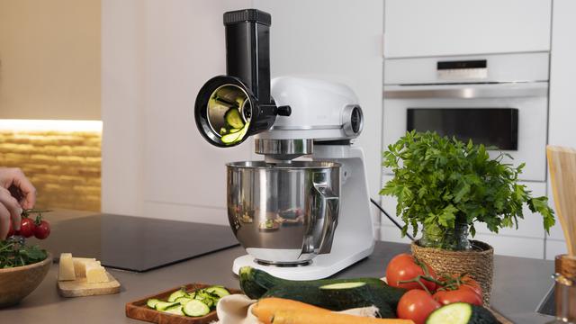 Cecotec Accesorio Para Amasadora Twist&Fusion Salad. 3 Tambores Intercambiables Ideal Para Cortar Rallar Y Rebanar Verduras Acero Inoxidable Compatible Con La Gama De Amasadoras Twist&Fusion Accesorio Amasadora