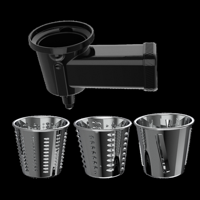 Cecotec Accesorio para Amasadora Twist&Fusion Salad. 3 Tambores Intercambiables Ideal para Cortar Rallar y Rebanar Verduras Acero Inoxidable Compatible con la gama de amasadoras Twist&Fusion Accesorio amasadora