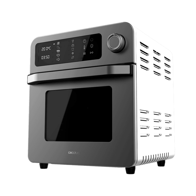 Cecotec Bake&Fry 1500 Touch Horno freidora de aire caliente con convección 15 litros de capacidad 1700 W de potencia y con pantalla táctil. Incluye amplio kit de accesorios. Horno Freidora de aire