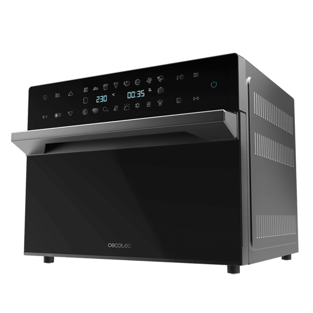 Cecotec Bake&Fry 3000 Touch. Horno Freidora de Aire Caliente con 1800 W Convección 30 Litros de capacidad Pantalla Táctil 18 Funciones preestablecidas Temporizador Negro Horno freidora de 30 litros de capacidad y 1800 W de pot