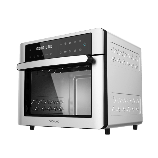 Cecotec Bake&Fry Touch. Horno Freidora de Aire Caliente con 14-25-30 Litros Convección Pantalla Táctil (25 L Acero) Horno freidora de aire caliente
