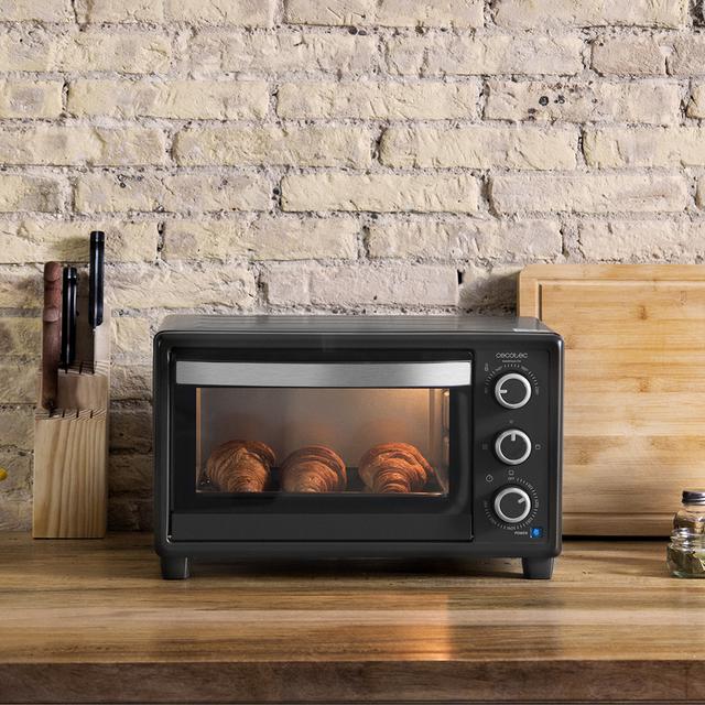 Cecotec Bake'n Toast 550. Horno Sobremesa Eléctrico De 1500 W Capacidad 23 L 3 Modos Temporizador Hasta 60 Minutos Temperatura Regulable Hasta 230ºc Horno Tostador 23 Litros De Sobremesa
