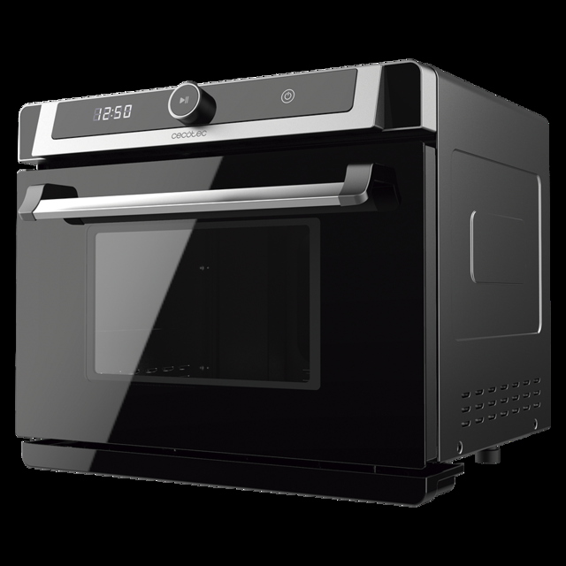 Cecotec Bake&Steam 3000 Combi. Horno de Vapor Horno 3 en 1: Función Vapor Convección y Freidora de Aire Capacidad de 30 litros 7 Funciones de cocinado Autolimpieza Potencia 2220W Horno a vapor con función freidora de aire  