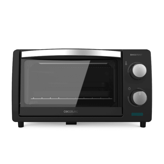 Cecotec Bake&Toast 1000 Black. Horno De Sobremesa Tostador 10 L De 800 W Calefactores De Cuarzo Temporizador Temperatura Regulable Puerta De Doble Cristal Y Acabados En Acero Inox Horno De Sobremesa