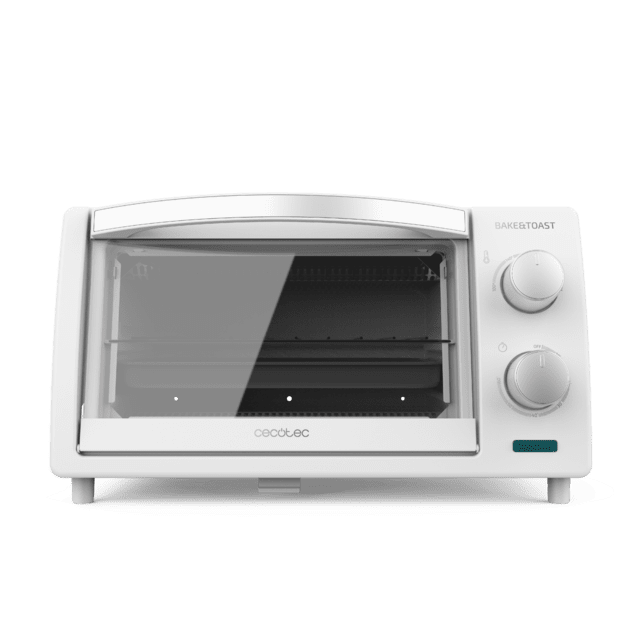 Cecotec Bake&Toast 1000 White.Horno De Sobremesa Tostador 10 L De 800 W Calefactores De Cuarzo Temporizador Temperatura Regulable Puerta De Doble Cristal Y Acabados En Acero Inox Horno De Sobremesa
