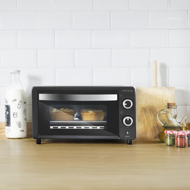Cecotec Bake&Toast 1090 Black Hornos Eléctricos De Sobremesa Eléctrico Multifunción 10 Litros De Capacidad Y Puerta Con Doble Cristal. Horno De Sobremesa