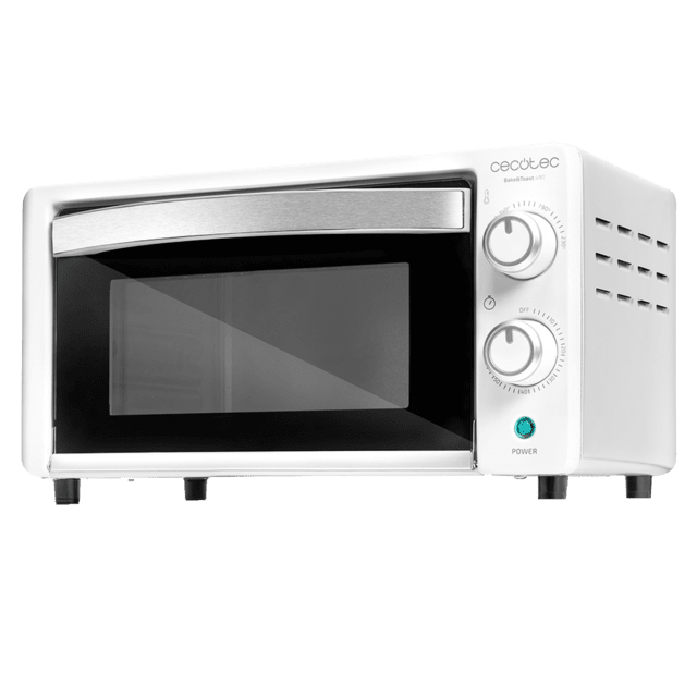 Cecotec Bake&Toast 1090 White Horno Tostador De Sobremesa Eléctrico Multifunción 10 Litros De Capacidad Y Puerta Con Doble Cristal. Horno De Sobremesa
