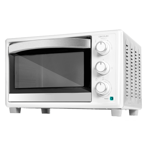 Cecotec Bake&Toast 2300 White Horno Tostador De Sobremesa Eléctrico Multifunción 23 Litros De Capacidad Y Puerta Con Doble Cristal. Horno De Sobremesa 