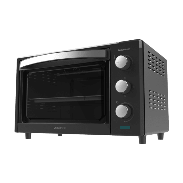 Cecotec Bake&Toast 2400 Black. Horno De Sobremesa Tostador 24 L De 1500 W 3 Modos De Calor Temporizador Temperatura Regulable Puerta De Doble Cristal Y Acabados En Acero Inox Horno De Sobremesa