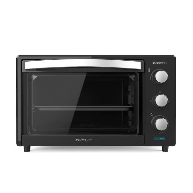 Cecotec Bake&Toast 2400 Black. Horno De Sobremesa Tostador 24 L De 1500 W 3 Modos De Calor Temporizador Temperatura Regulable Puerta De Doble Cristal Y Acabados En Acero Inox Horno De Sobremesa
