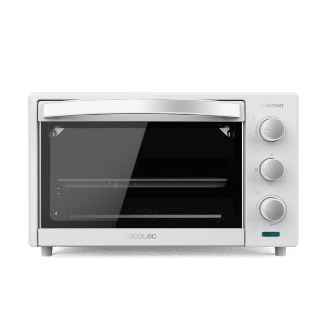 Cecotec Bake&Toast 2400 White. Horno De Sobremesa Tostador 24 L De 1500 W 3 Modos De Calor Temporizador Temperatura Regulable Puerta De Doble Cristal Y Acabados En Acero Inox Horno De Sobremesa