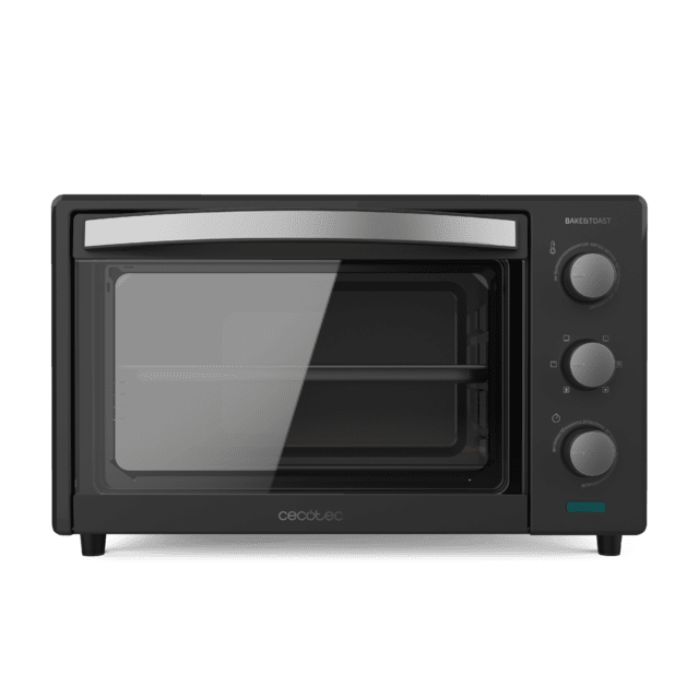 Cecotec Bake&Toast 2800 Black. Horno De Sobremesa De Convección 28 L De 1600 W Multifunción 6 Modos De Calor Temporizador Temperatura Regulable Puerta De Doble Cristal Acero Lacado Horno De Sobremesa