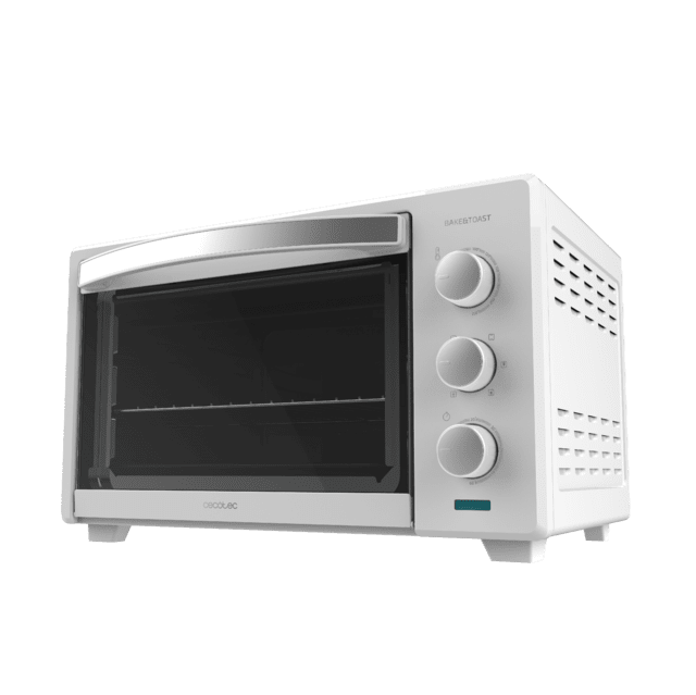 Cecotec Bake&Toast 2800 White. Horno De Sobremesa De Convección 28 L De1600 W Multifunción 6 Modos De Calor Temporizador Temperatura Regulable Puerta De Doble Cristal Acero Lacado Horno De Sobremesa