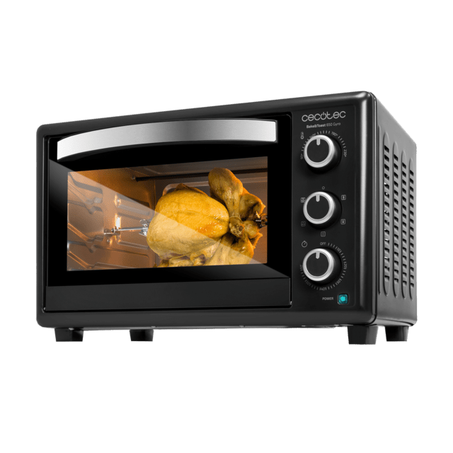 Cecotec Bake&Toast 3090 Black Gyro Hornos eléctricos de convección con rustidor de 30 litros de capacidad 5 modos y luz interior. Horno de sobremesa 