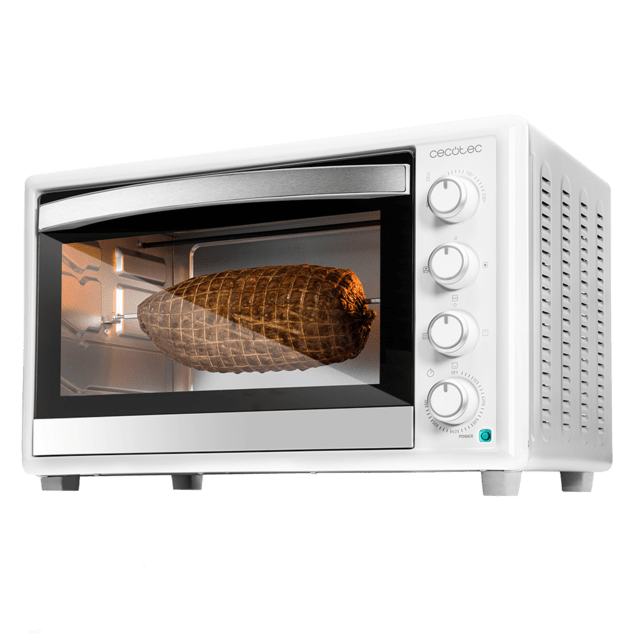 Cecotec Bake&Toast 4600 White Gyro horno sobremesa con gran capacidad de 46 Litros 12 funciones combinables gran potencia de 2000W y rustidor giratorio. Horno sobremesa
