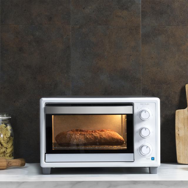 Cecotec Bake&Toast 590. Horno Sobremesa De 1500 W Capacidad De 23 Litros Temperatura Hasta 230ºC Temporizador Hasta 60 Minutos 3 Modos De Cocción Incluye Bandeja Recogemigas Horno Tostador 23 Litros