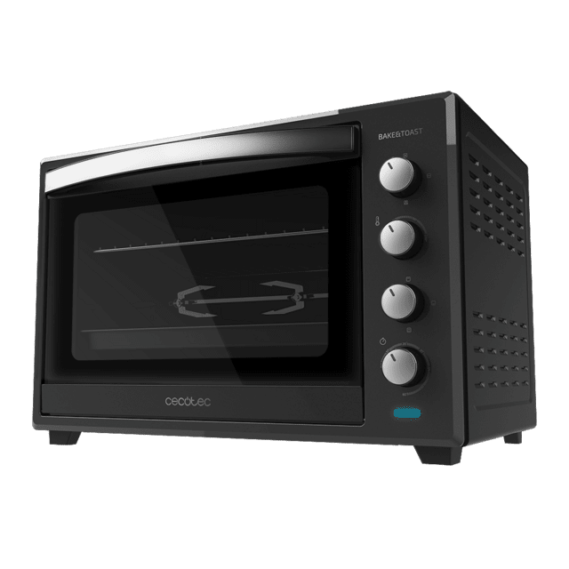 Cecotec Bake&Toast 6000 Black Gyro. Horno Sobremesa De Convección De 2000 W Capacidad 60 L 12 Funciones Combinables Incluye Rustidor Giratorio Acero Lacado Negro Horno Sobremesa 60 Litros