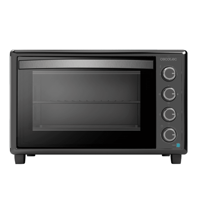 Cecotec Bake&Toast 6090 Black Gyro horno sobremesa con gran capacidad de 60 litros 12 funciones combinables gran potencia de 2200W y rustidor giratorio. Horno sobrenemesa