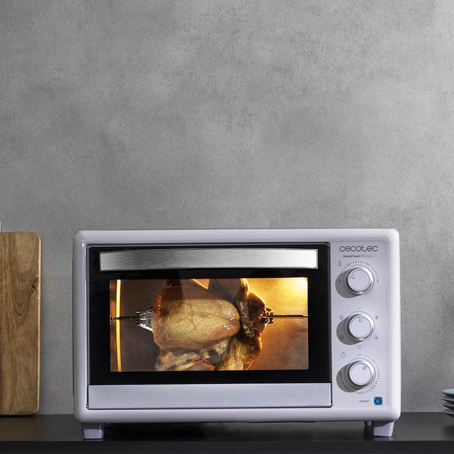 Cecotec Bake&Toast 690 Gyro. Horno Sobremesa Con Capacidad De 30 Litros 1500 W 5 Modos Temperatura Hasta 230ºC Y Tiempo Hasta 60 Minutos Incluye Accesorio Rustidor Con Pinzas Horno De Sobremesa Convección 30 Litros  