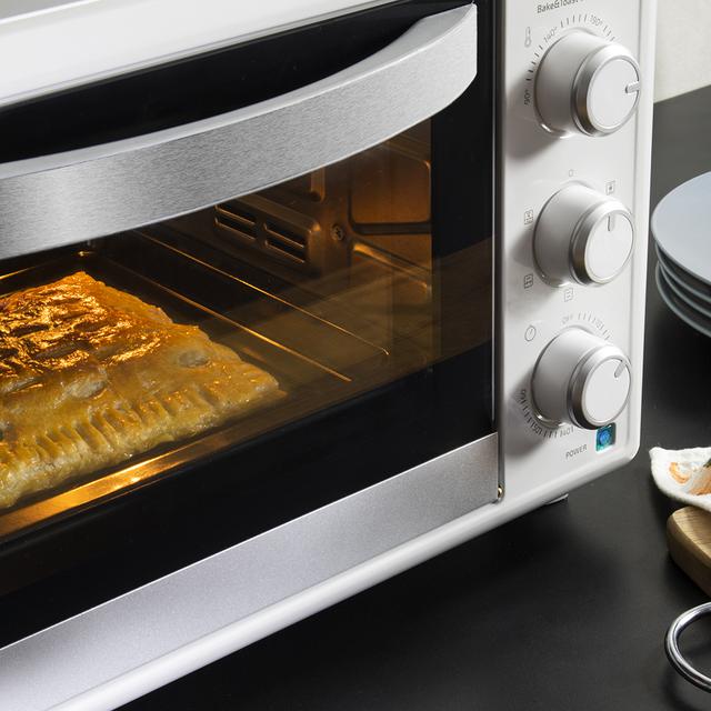 Cecotec Bake&Toast 690 Gyro. Horno Sobremesa Con Capacidad De 30 Litros 1500 W 5 Modos Temperatura Hasta 230ºC Y Tiempo Hasta 60 Minutos Incluye Accesorio Rustidor Con Pinzas Horno De Sobremesa Convección 30 Litros  