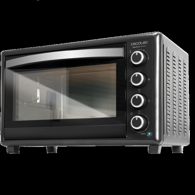 Cecotec Bake&Toast 750 Gyro. Horno Sobremesa De 2000 W Capacidad 46 L 12 Modos Temperatura Hasta 230ºC Y Temporizador Hasta 60 Minutos Incluye Accesorio Rustidor Con Pinzas Negro Horno Sobremesa Convección Eléctrico 46 Litros