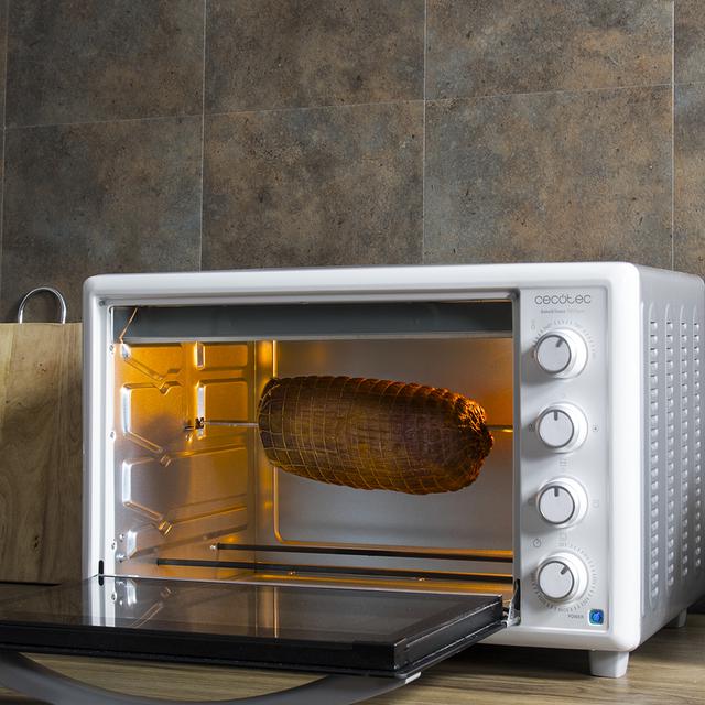 Cecotec Bake&Toast 790 Gyro. Horno Sobremesa De 2000W Capacidad De 46 Litros 12 Modos Temperatura Hasta 230ºC Y Tiempo Hasta 60 Minutos Incluye Accesorio Rustidor Con Pinzas Horno De Sobremesa Eléctrico 46 Litros