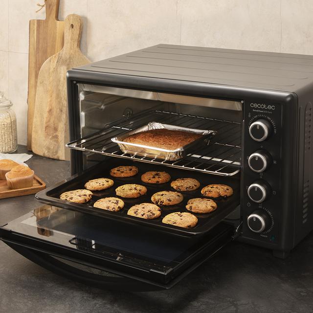 Cecotec Bake&Toast 850 Gyro. Horno De Sobremesa 2200 W Capacidad 60 Litros Cocina Por Convección 12 Funciones Incluye Rustidor Giratorio Luz Interior Puerta De Doble Cristal Horno De Sobremesa Eléctrico 60 Litros  