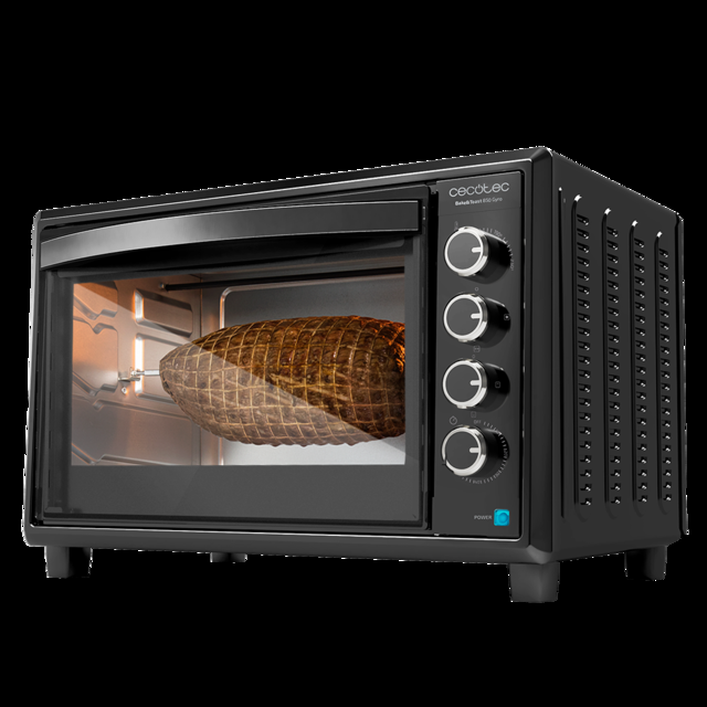 Cecotec Bake&Toast 850 Gyro. Horno de sobremesa 2200 W Capacidad 60 Litros Cocina por convección 12 Funciones Incluye Rustidor Giratorio Luz interior Puerta de doble cristal Horno de sobremesa eléctrico 60 litros  