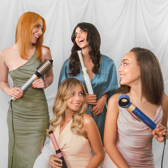 Cecotec Bamba CeramicCare 12in1 AirGlam Champagne Moldeador Multifunción 12 En 1 Con Tecnología Coanda Que Moldea Riza Peina Seca Y Elimina El Efecto Frizz. Con 3 Velocidades 3 Temperaturas Y Control Inteligente Del Calor. Mot