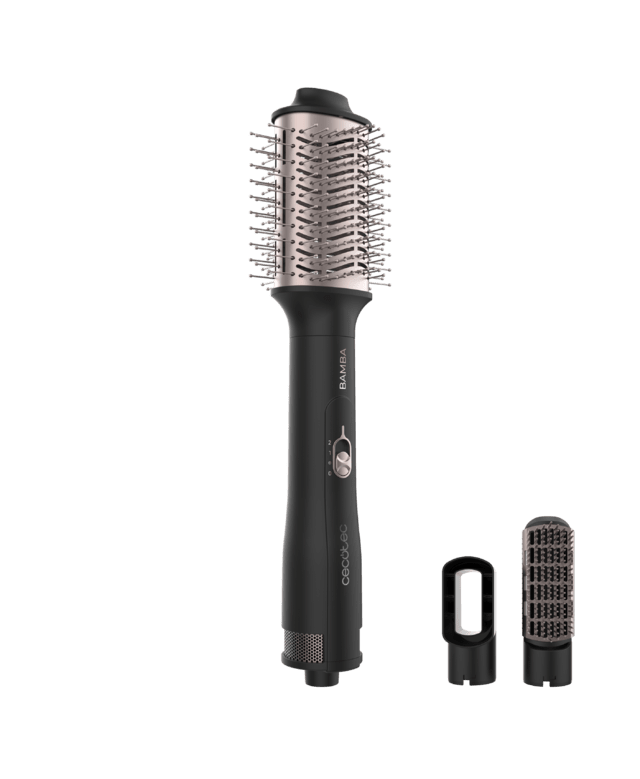 Cecotec Bamba CeramicCare 3in1 Styler Cepillo De Aire 3 En 1 Con 3 Cabezales Intercambiables 3 Temperaturas Y 2 Velocidades. Cepillo De Aire 