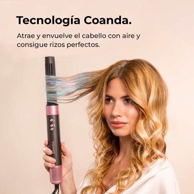 Cecotec Bamba CeramicCare AirGlam Cepillo De Aire Moldeador De Pelo Secador Alisador Y Rizador Multifunción 8 En 1 Con Tecnología Coanda Que Moldea Riza Peina Seca Y Elimina El Efecto Frizz. Con 3 Velocidades 3 Temperaturas Y