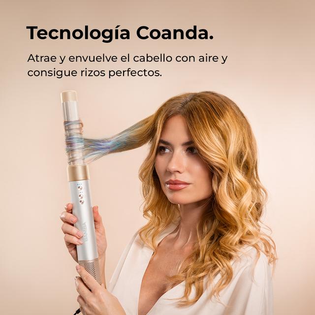 Cecotec Bamba CeramicCare AirGlam W Cepillo De Aire Moldeador De Pelo Secador Alisador Y Rizador Multifunción 8 En 1 Con Tecnología Coanda Que Moldea Riza Peina Seca Y Elimina El Efecto Frizz. Con 3 Velocidades 3 Temperaturas