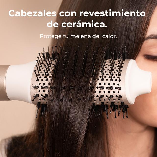 Cecotec Bamba CeramicCare AirGlam W Cepillo De Aire Moldeador De Pelo Secador Alisador Y Rizador Multifunción 8 En 1 Con Tecnología Coanda Que Moldea Riza Peina Seca Y Elimina El Efecto Frizz. Con 3 Velocidades 3 Temperaturas