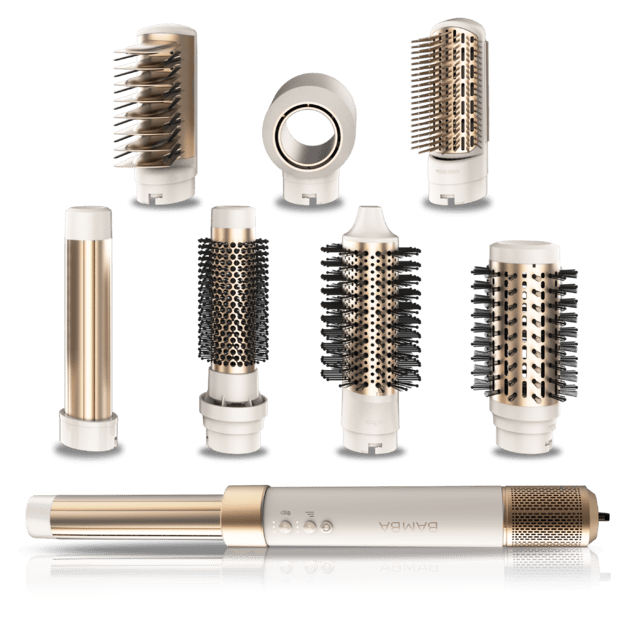 Cecotec Bamba CeramicCare AirGlam W Cepillo de aire moldeador de pelo secador alisador y rizador multifunción 8 en 1 con tecnología Coanda que moldea riza peina seca y elimina el efecto frizz. Con 3 velocidades 3 temperaturas