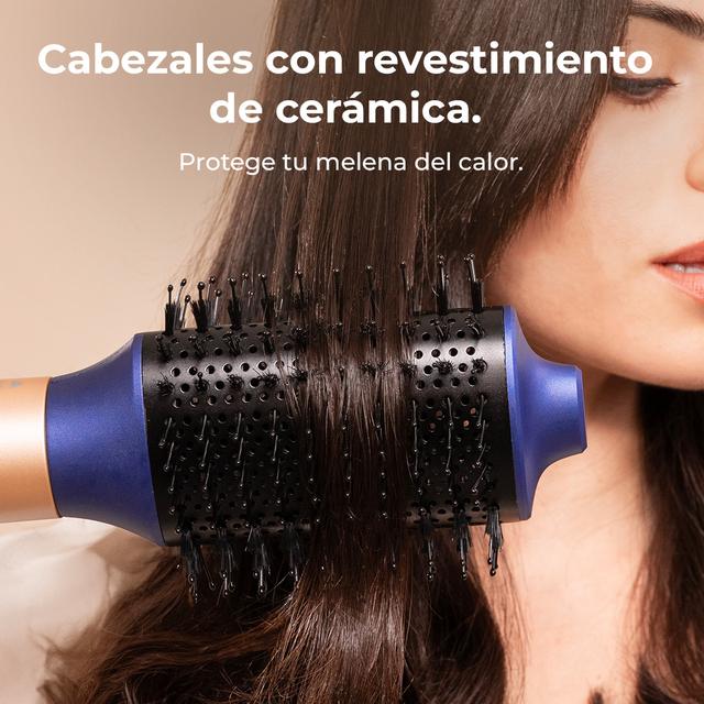 Cecotec Bamba CeramicCare AirGlam X Cepillo De Aire Moldeador De Pelo Secador Alisador Y Rizador Multifunción 8 En 1 Con Tecnología Coanda Que Moldea Riza Peina Seca Y Elimina El Efecto Frizz. Con 3 Velocidades 3 Temperaturas