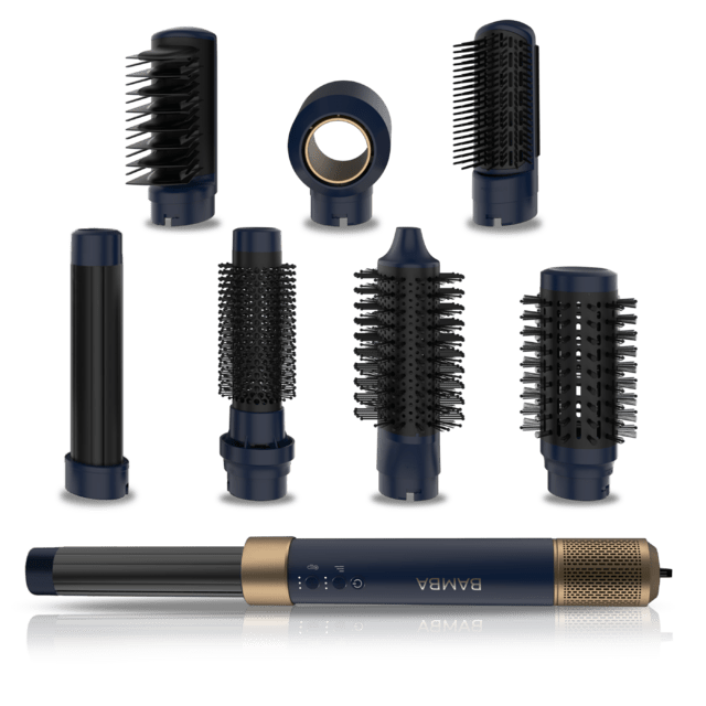 Cecotec Bamba CeramicCare AirGlam X Cepillo de aire moldeador de pelo secador alisador y rizador multifunción 8 en 1 con tecnología Coanda que moldea riza peina seca y elimina el efecto frizz. Con 3 velocidades 3 temperaturas