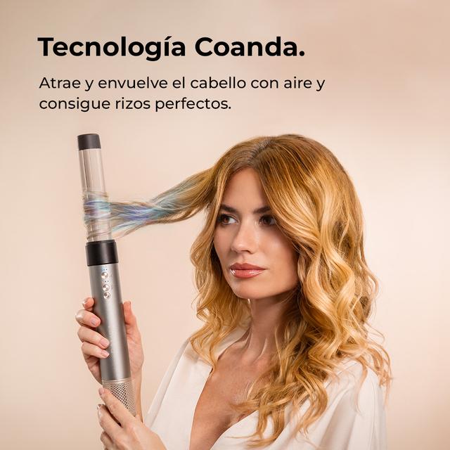 Cecotec Bamba CeramicCare AirGlam Y Cepillo De Aire Moldeador De Pelo Secador Alisador Y Rizador Multifunción 8 En 1 Con Tecnología Coanda Que Moldea Riza Peina Seca Y Elimina El Efecto Frizz. Con 3 Velocidades 3 Temperaturas