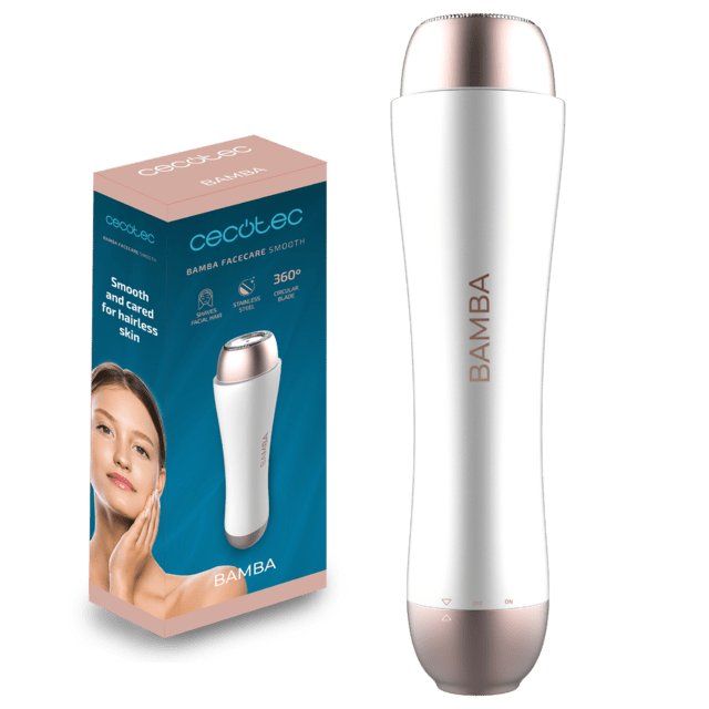 Cecotec Bamba FaceCare Smooth Depiladora Facial De Acero Inoxidable Para Rasurar El Vello Facial Con Tapa Protectora Depiladora Facial 