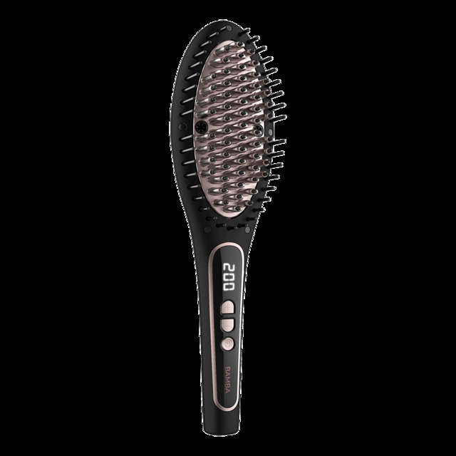 Cecotec Bamba InstantCare 900 PerfectBrush. Cepillo Alisador Con Temperatura Regulable 140-220ºC Revestimiento De Queratina Y Aceite De Argán Generador De Iones Reales Cepillo Alisador Eléctrico