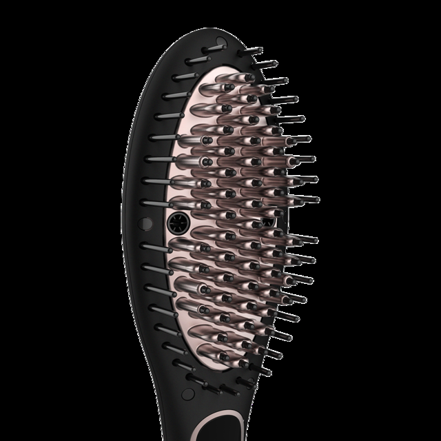 Cecotec Bamba InstantCare 900 PerfectBrush. Cepillo Alisador Con Temperatura Regulable 140-220ºC Revestimiento De Queratina Y Aceite De Argán Generador De Iones Reales Cepillo Alisador Eléctrico