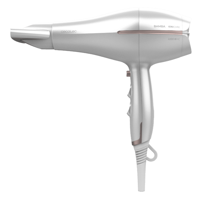 Cecotec Bamba IoniCare 5300 Maxi Aura. Secador De Pelo Iónico De 220W Ion Real Gran Caudal De Aire Función Aire Frío 2 Velocidades 3 Temperaturas Secador Iónico De Pelo Con Difusor