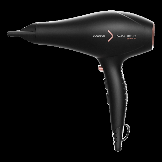 Cecotec Bamba IoniCare 5350 PowerShine Fire Secador De Pelo Iónico Con 2600 W De Potencia Ajuste De Temperatura Y Velocidad Boquilla De Precisión Y Difusor Maxivolumen Secador De Pelo AC Con Difusor