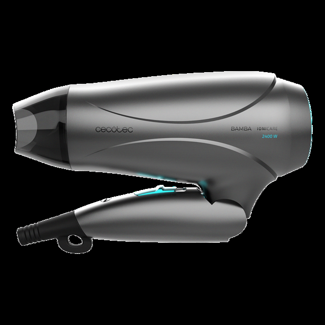 Cecotec Bamba IoniCare 5400 Power&Go Black. Secador De Pelo De Viaje Básico Con Motor Profesional 2400W Potente Caudal De Aire 2 Velocidades Y 2 Temperaturas (Negro) Secador De Pelo De Viaje