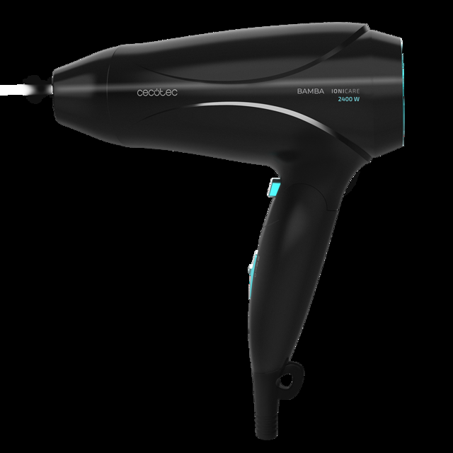 Cecotec Bamba IoniCare 5450 Power&Go Pro Ice Secador De Pelo Ionico Con 2400 W De Potencia Con Difusor Ion Real Gran Caudal Y Función De Aire Frío (Azul) Secador De Pelo De Viaje Con Difusor