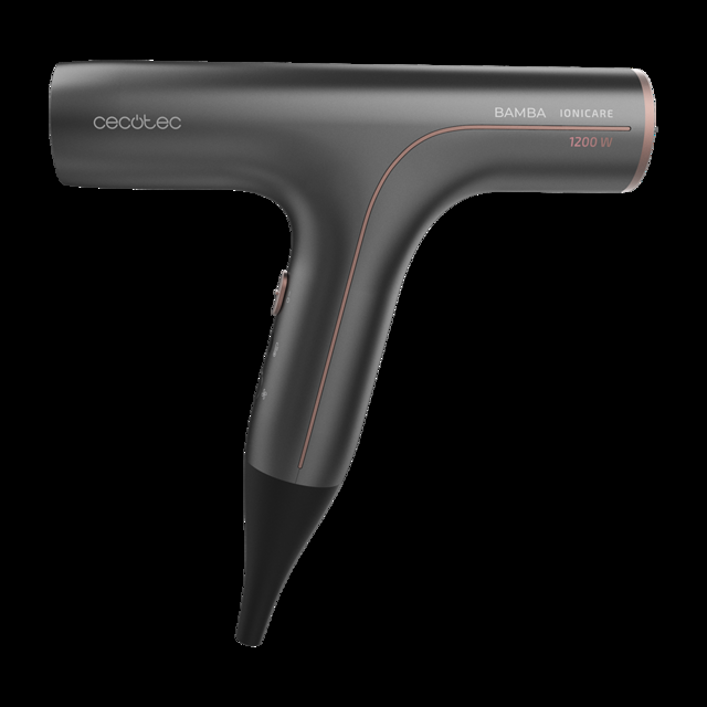 Cecotec Bamba Ionicare 6000 RockStar Soft. Secador De Pelo De Bajo Consumo 1200W Motor Digital Con Iones Reales Extreme Protect Función Autolimpieza Silencioso Incluye 3 Boquillas Secador De Pelo