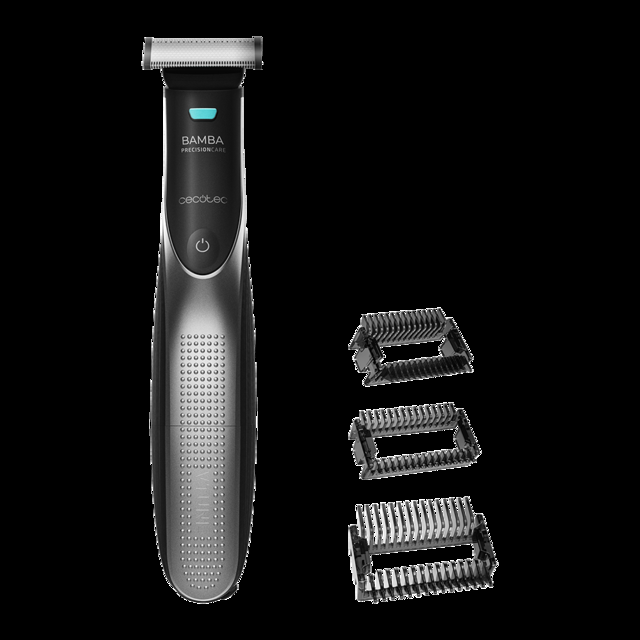 Cecotec Bamba PrecisionCare 7500 Power Blade. Recortador de Barba Multifunción con Cuchillas de Acero Inoxidable Resistente al agua Batería de Lítio Autonomía hasta 60 min 3 Peines guía Máquina recortadora de barba  