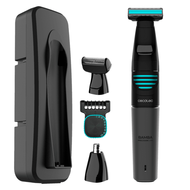 Cecotec Bamba PrecisionCare Extreme 5in1 M. Afeitadora Multifunción con Batería de Litio Cuerpo y Rostro Waterproof Fácil limpieza IPX5 Autonomía 60 min Incluye Cabezal Afeitado laminado Máquina de afeitar y afeitadora corp