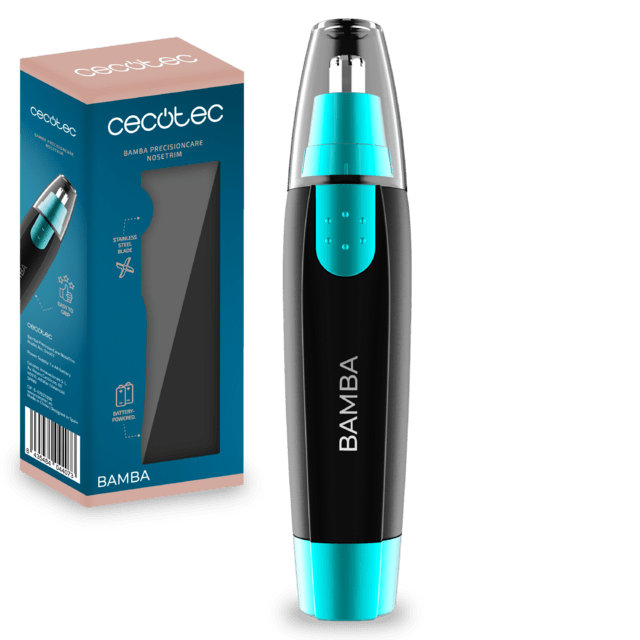 Cecotec Bamba PrecisionCare NoseTrim Naricero con cuchilla de acero inoxidable diseño ergonómico y tapa protectora para la cuchilla Naricero con cuchilla